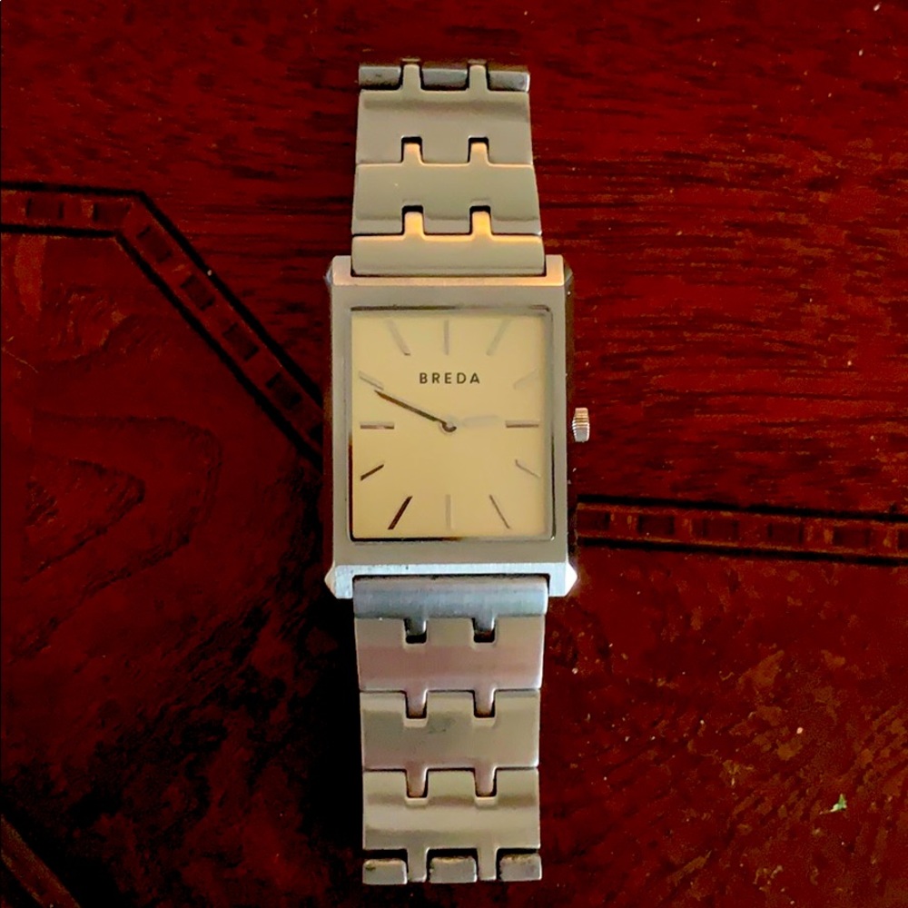 Breda Virgil Steel Band Men’s Tank Watch